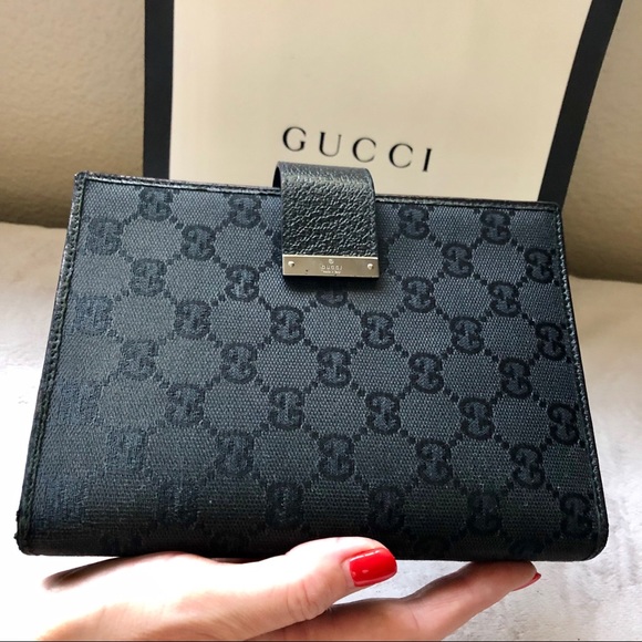Gucci Accessories - GUCCI Black Guccissima Canvas Agenda Cover Planner